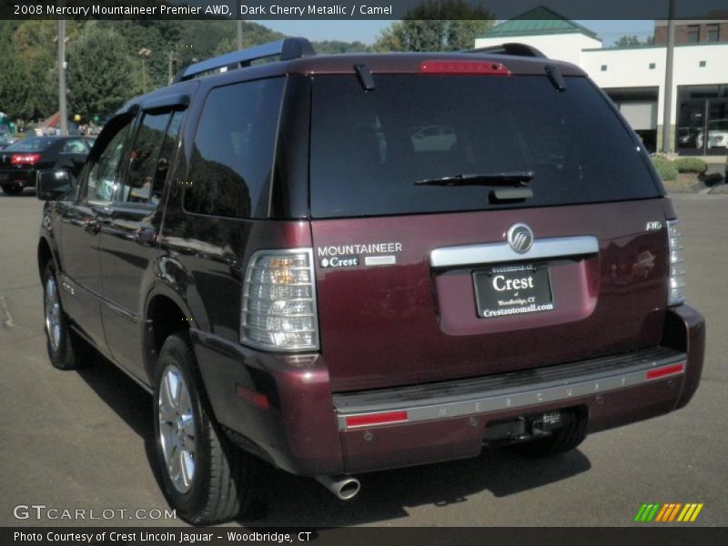 Dark Cherry Metallic / Camel 2008 Mercury Mountaineer Premier AWD