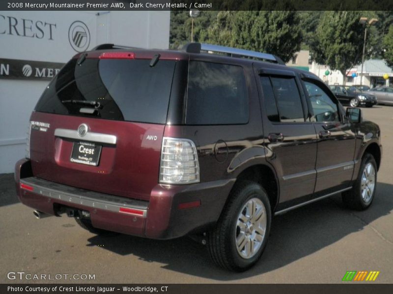 Dark Cherry Metallic / Camel 2008 Mercury Mountaineer Premier AWD