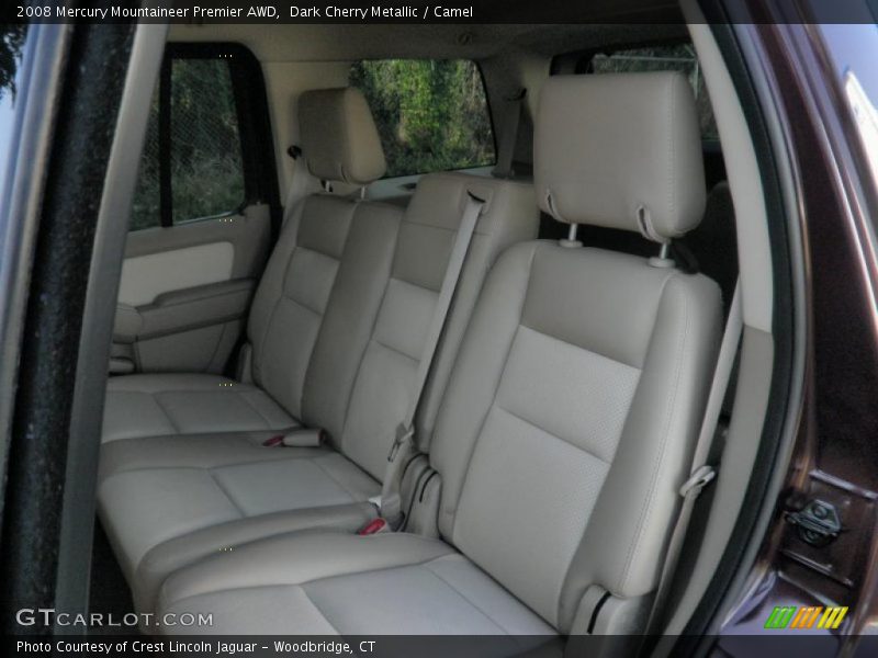 Dark Cherry Metallic / Camel 2008 Mercury Mountaineer Premier AWD