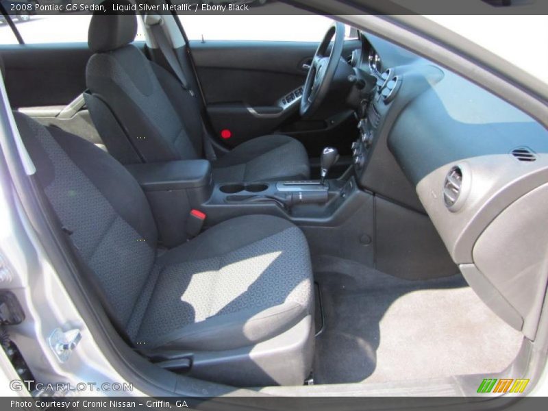 Liquid Silver Metallic / Ebony Black 2008 Pontiac G6 Sedan
