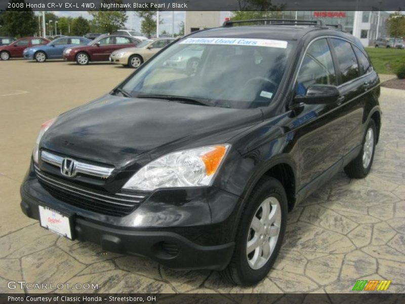 Nighthawk Black Pearl / Black 2008 Honda CR-V EX-L 4WD