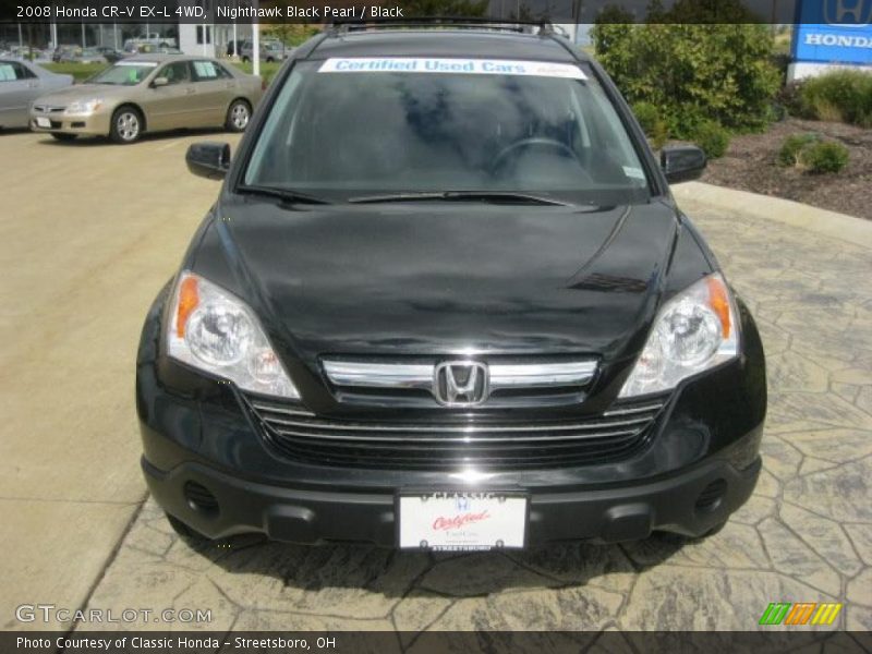 Nighthawk Black Pearl / Black 2008 Honda CR-V EX-L 4WD