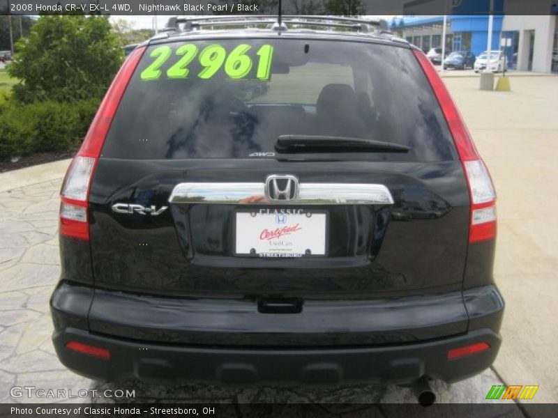 Nighthawk Black Pearl / Black 2008 Honda CR-V EX-L 4WD