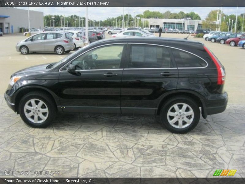 Nighthawk Black Pearl / Ivory 2008 Honda CR-V EX 4WD