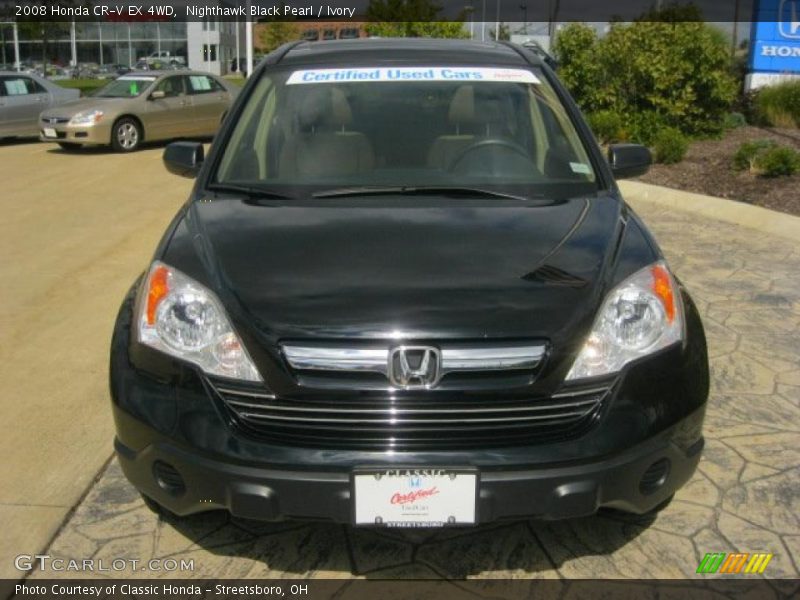 Nighthawk Black Pearl / Ivory 2008 Honda CR-V EX 4WD