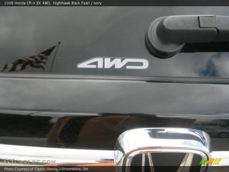 Nighthawk Black Pearl / Ivory 2008 Honda CR-V EX 4WD
