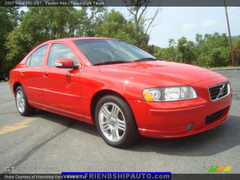 Passion Red / Taupe/Light Taupe 2007 Volvo S60 2.5T