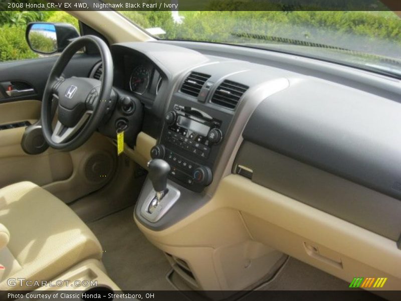 Nighthawk Black Pearl / Ivory 2008 Honda CR-V EX 4WD