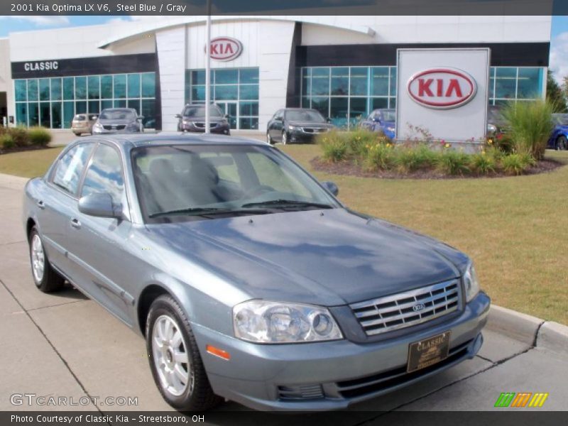 Steel Blue / Gray 2001 Kia Optima LX V6