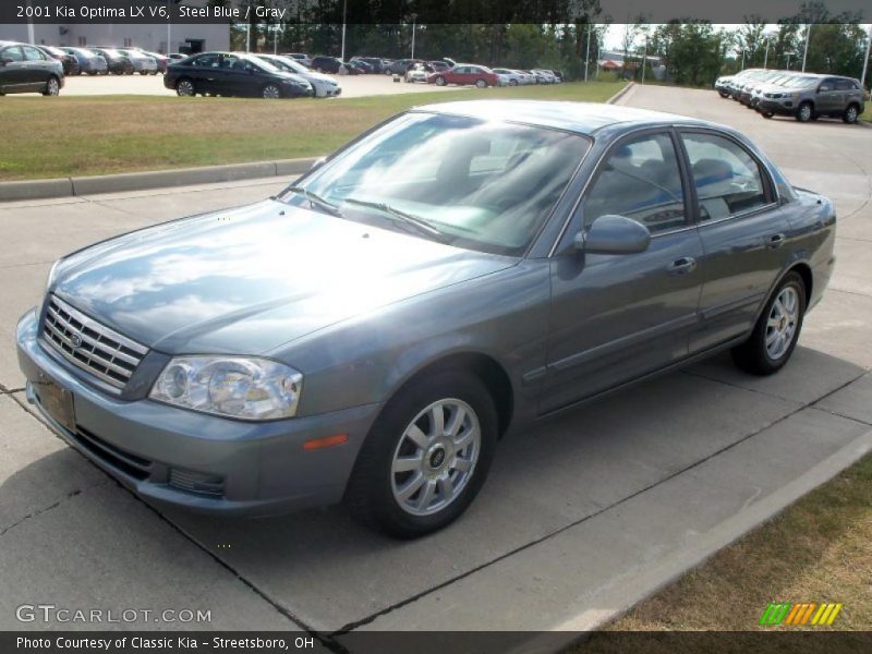 Steel Blue / Gray 2001 Kia Optima LX V6