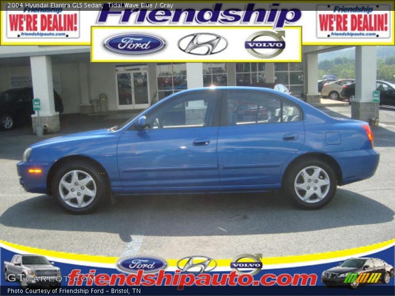 Tidal Wave Blue / Gray 2004 Hyundai Elantra GLS Sedan