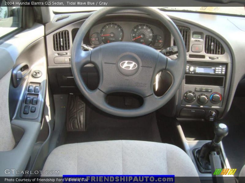 Tidal Wave Blue / Gray 2004 Hyundai Elantra GLS Sedan