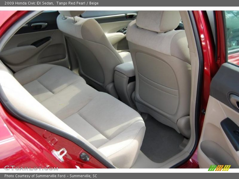 Tango Red Pearl / Beige 2009 Honda Civic EX Sedan