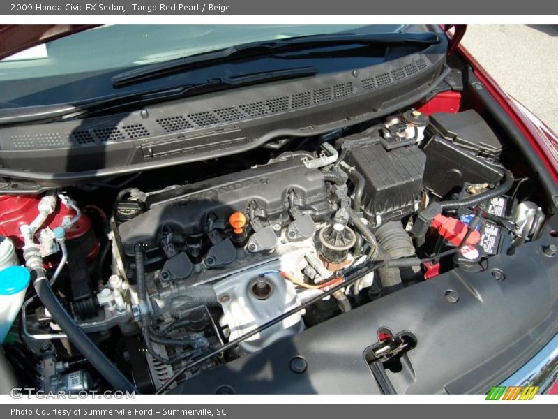 Tango Red Pearl / Beige 2009 Honda Civic EX Sedan