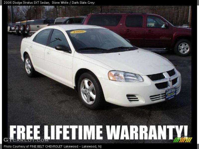 Stone White / Dark Slate Grey 2006 Dodge Stratus SXT Sedan