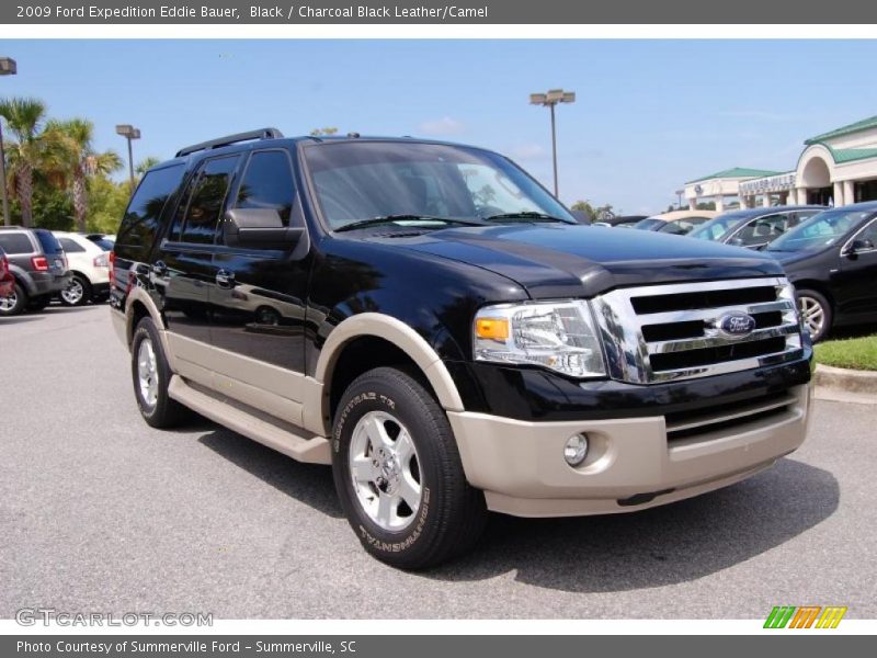 Black / Charcoal Black Leather/Camel 2009 Ford Expedition Eddie Bauer
