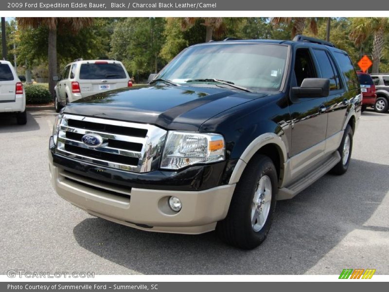 Black / Charcoal Black Leather/Camel 2009 Ford Expedition Eddie Bauer