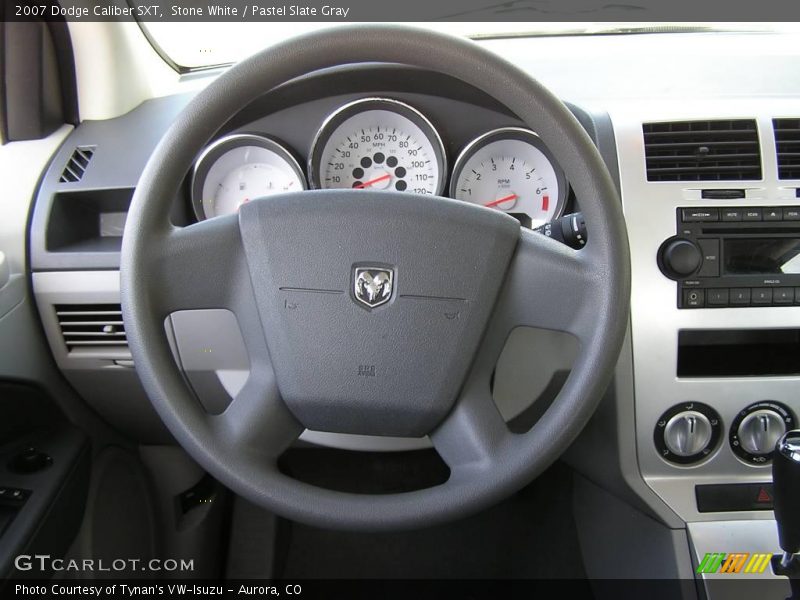 Stone White / Pastel Slate Gray 2007 Dodge Caliber SXT