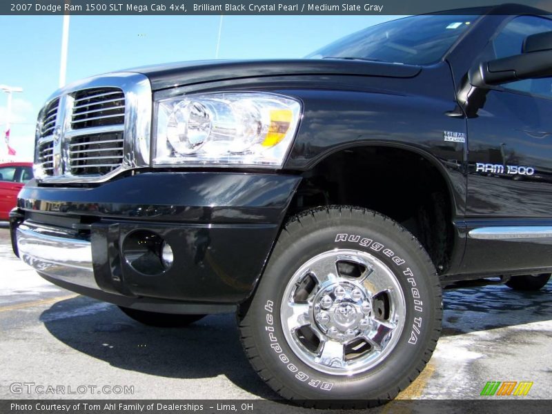 Brilliant Black Crystal Pearl / Medium Slate Gray 2007 Dodge Ram 1500 SLT Mega Cab 4x4