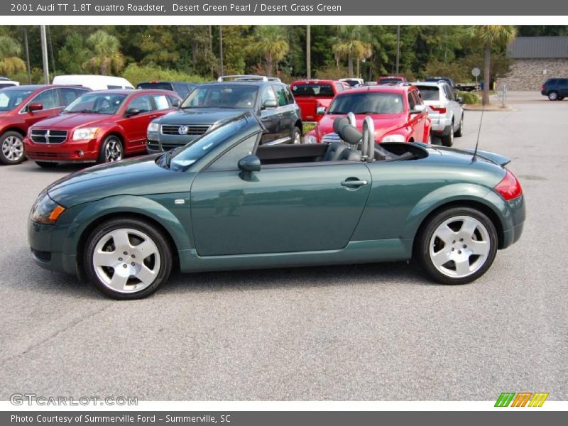 Desert Green Pearl / Desert Grass Green 2001 Audi TT 1.8T quattro Roadster