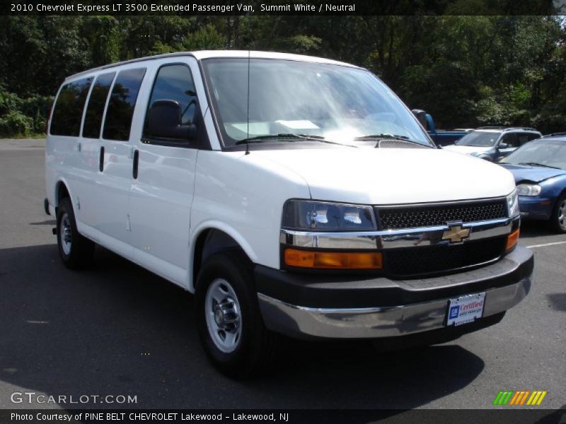 Summit White / Neutral 2010 Chevrolet Express LT 3500 Extended Passenger Van