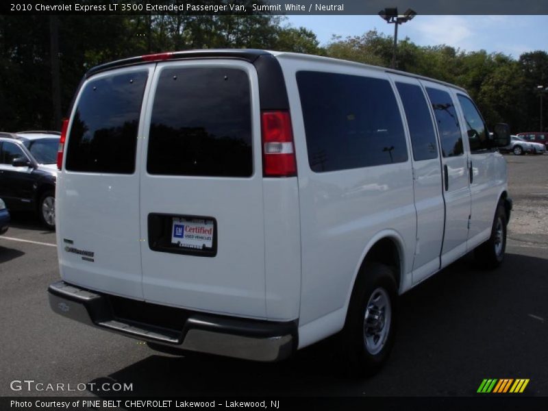 Summit White / Neutral 2010 Chevrolet Express LT 3500 Extended Passenger Van