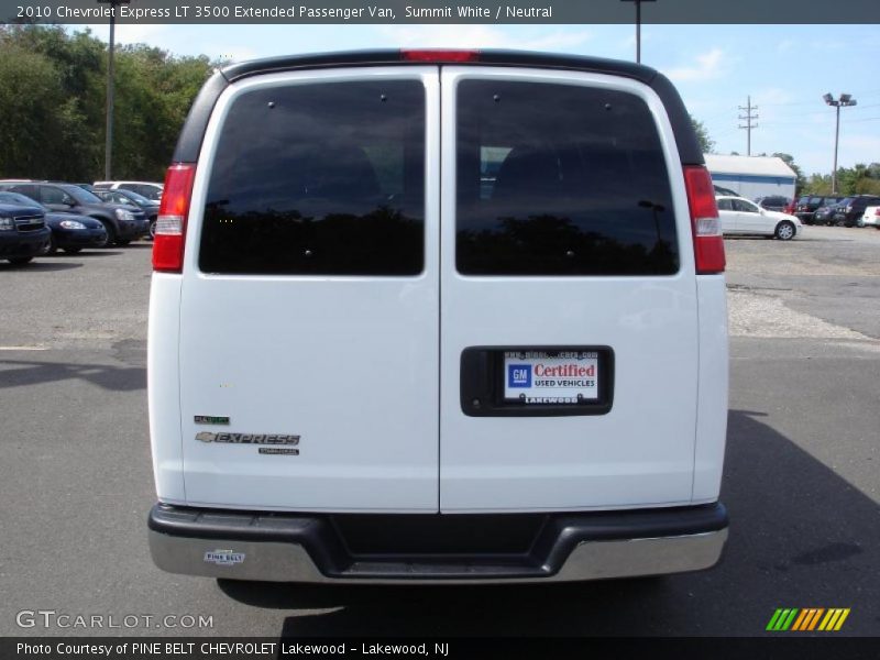 Summit White / Neutral 2010 Chevrolet Express LT 3500 Extended Passenger Van