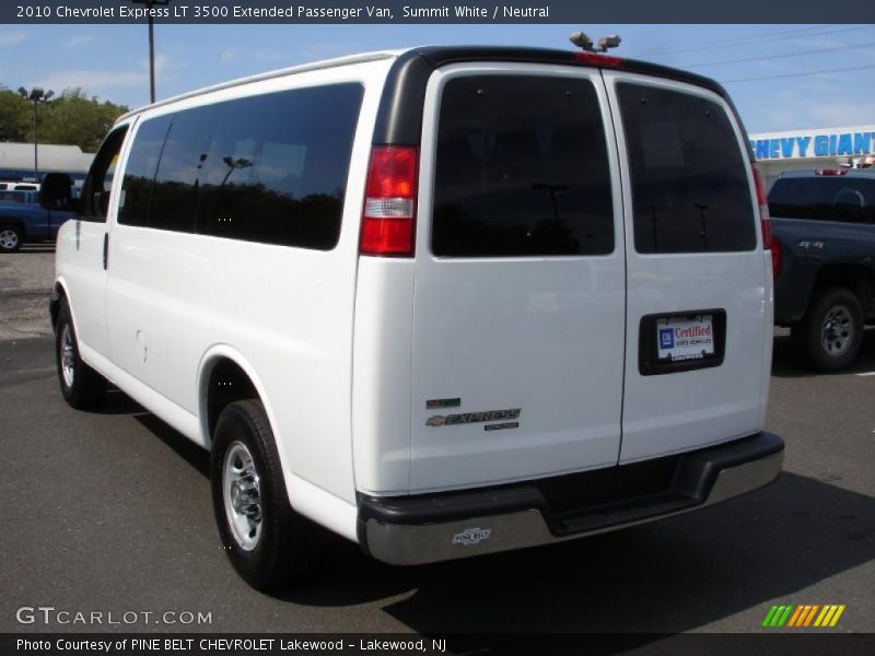 Summit White / Neutral 2010 Chevrolet Express LT 3500 Extended Passenger Van