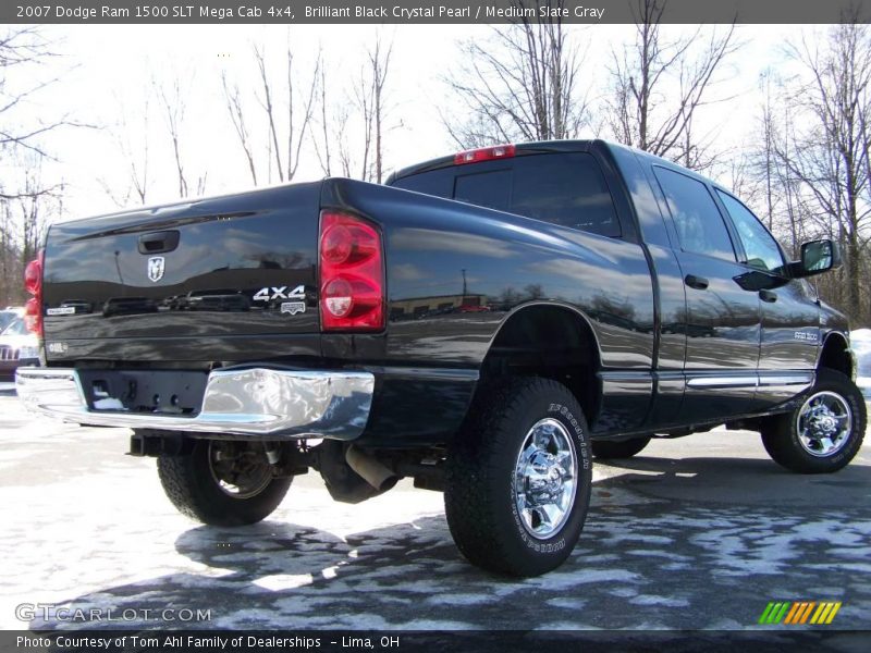 Brilliant Black Crystal Pearl / Medium Slate Gray 2007 Dodge Ram 1500 SLT Mega Cab 4x4