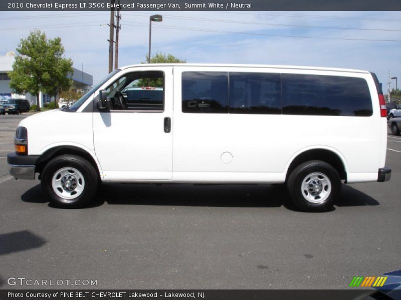 Summit White / Neutral 2010 Chevrolet Express LT 3500 Extended Passenger Van