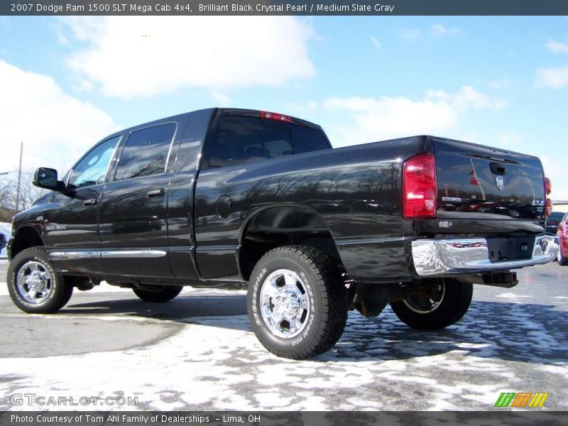 Brilliant Black Crystal Pearl / Medium Slate Gray 2007 Dodge Ram 1500 SLT Mega Cab 4x4