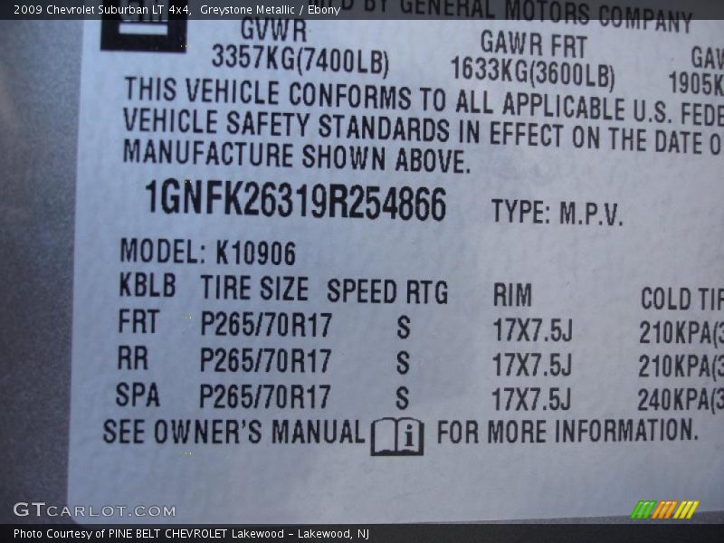 Greystone Metallic / Ebony 2009 Chevrolet Suburban LT 4x4