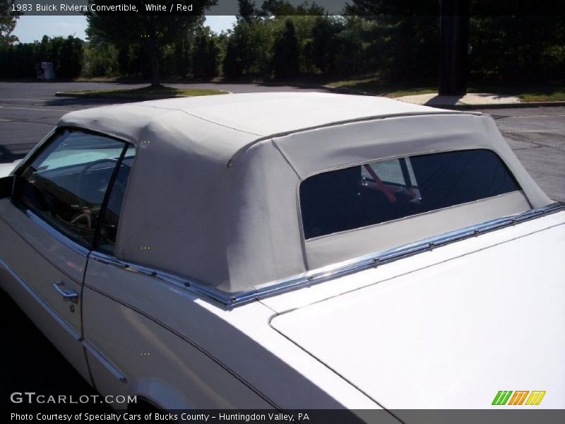 White / Red 1983 Buick Riviera Convertible