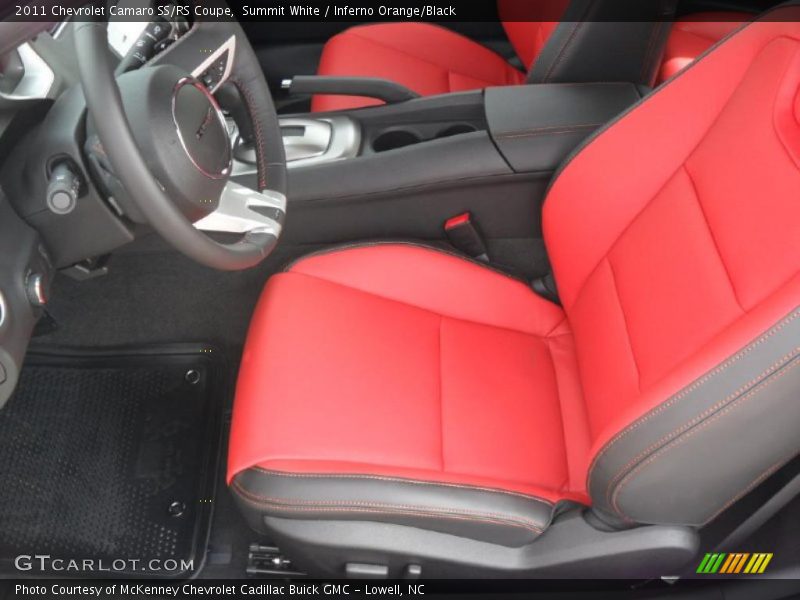 Summit White / Inferno Orange/Black 2011 Chevrolet Camaro SS/RS Coupe