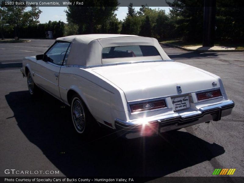 White / Red 1983 Buick Riviera Convertible