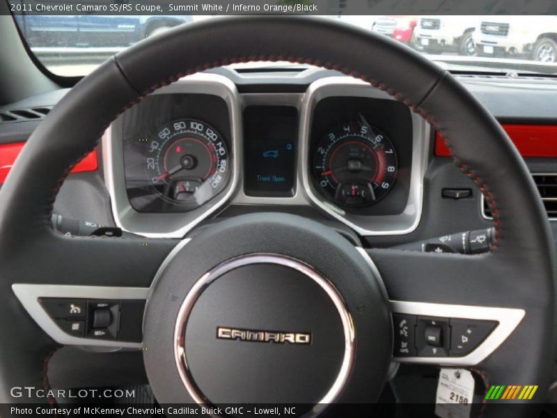 Summit White / Inferno Orange/Black 2011 Chevrolet Camaro SS/RS Coupe