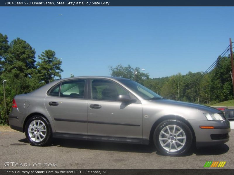 Steel Gray Metallic / Slate Gray 2004 Saab 9-3 Linear Sedan