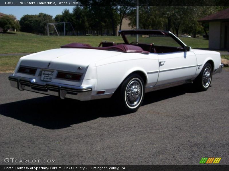 White / Red 1983 Buick Riviera Convertible