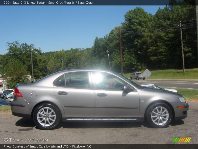 Steel Gray Metallic / Slate Gray 2004 Saab 9-3 Linear Sedan