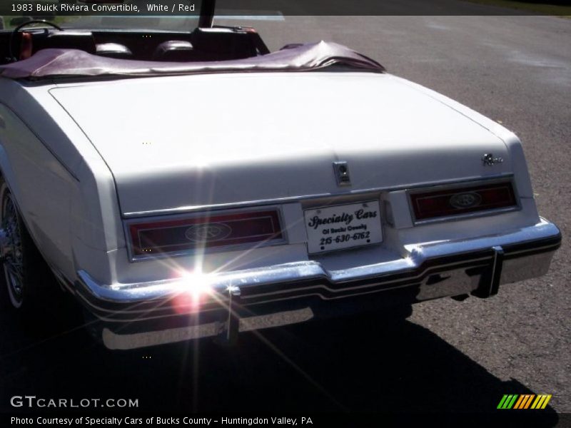 White / Red 1983 Buick Riviera Convertible
