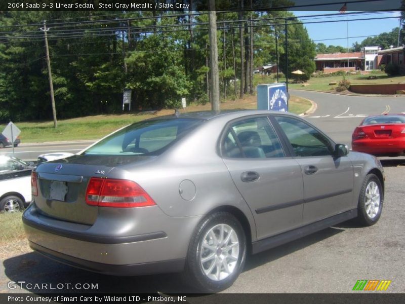 Steel Gray Metallic / Slate Gray 2004 Saab 9-3 Linear Sedan