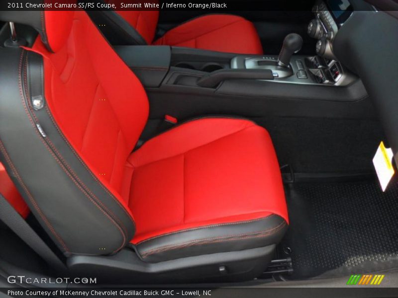 Summit White / Inferno Orange/Black 2011 Chevrolet Camaro SS/RS Coupe