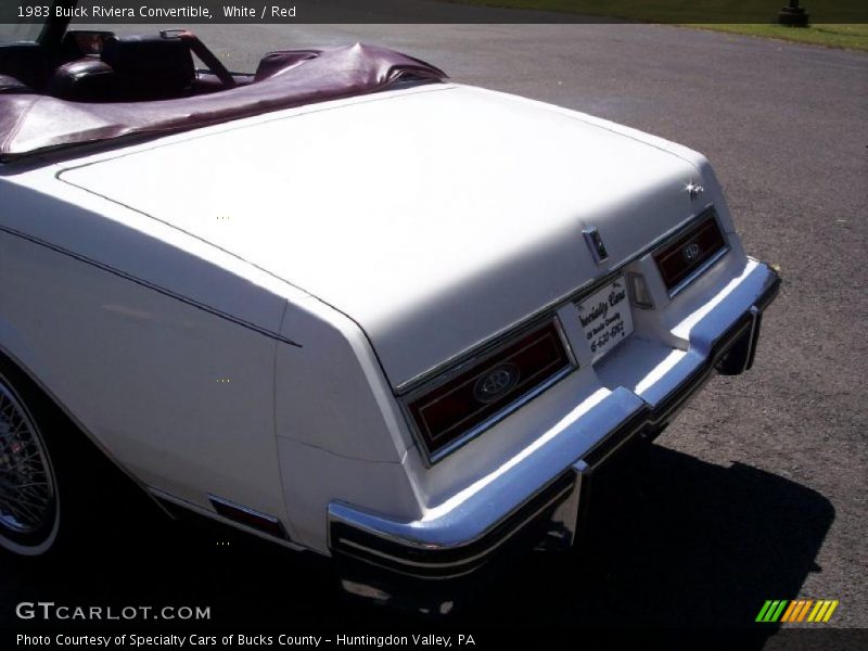 White / Red 1983 Buick Riviera Convertible