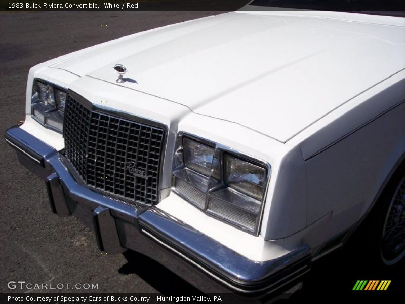 White / Red 1983 Buick Riviera Convertible