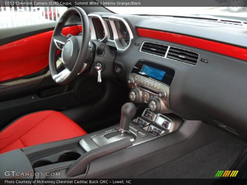 Summit White / Inferno Orange/Black 2011 Chevrolet Camaro SS/RS Coupe