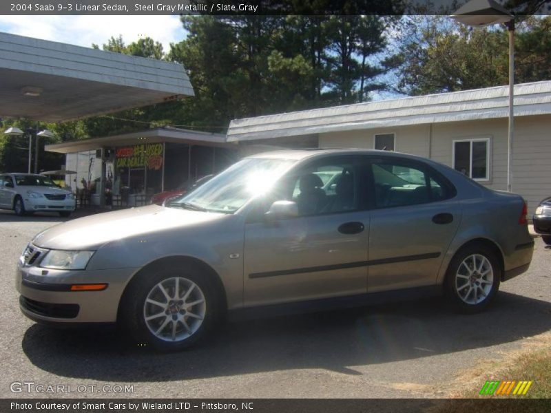 Steel Gray Metallic / Slate Gray 2004 Saab 9-3 Linear Sedan