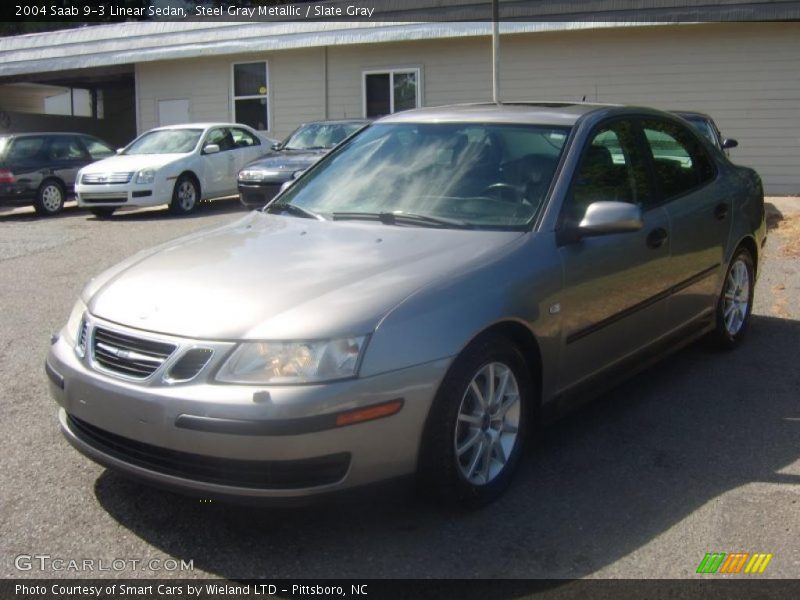 Steel Gray Metallic / Slate Gray 2004 Saab 9-3 Linear Sedan