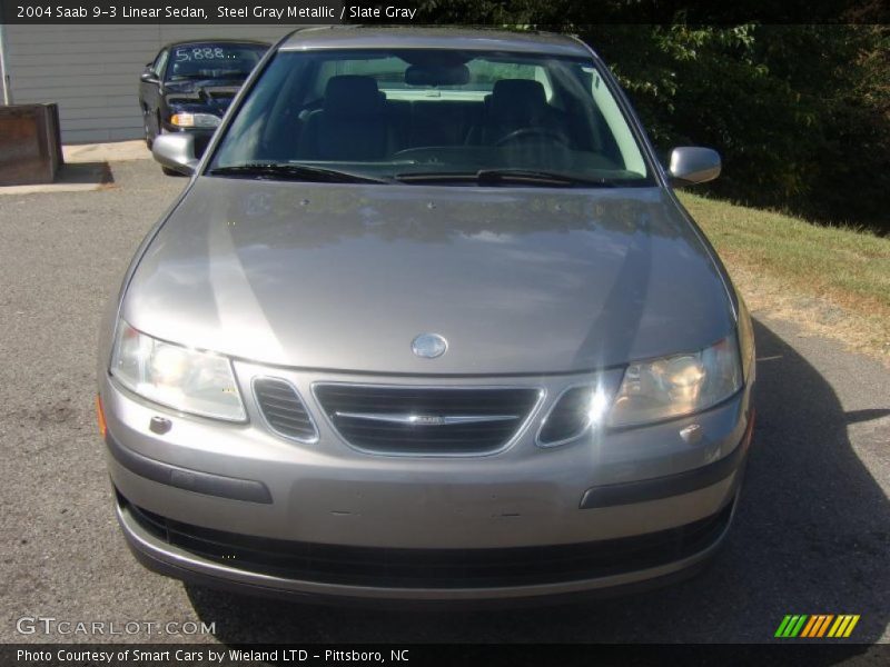 Steel Gray Metallic / Slate Gray 2004 Saab 9-3 Linear Sedan