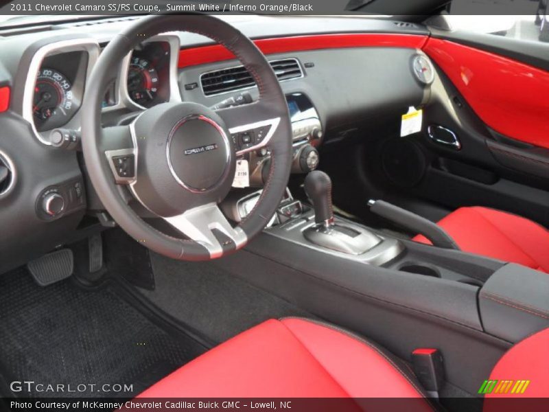 Summit White / Inferno Orange/Black 2011 Chevrolet Camaro SS/RS Coupe