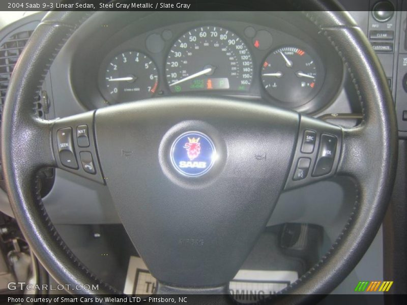 Steel Gray Metallic / Slate Gray 2004 Saab 9-3 Linear Sedan
